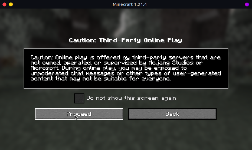 Lanjutkan pesan server pihak ketiga